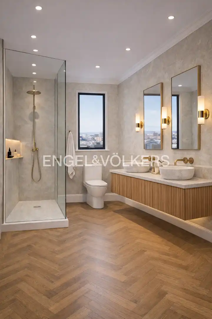 Badezimmer von Dachboden zum Verkauf in Madrid mit Klimaanlage, Heizung und Parkett