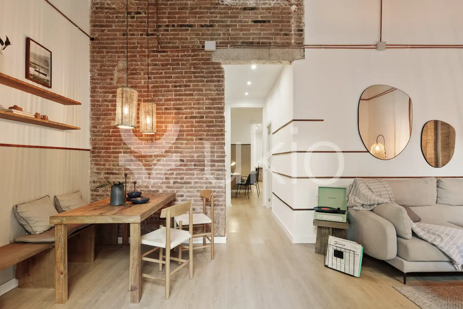 Sala d'estar de Apartament de lloguer en Barcelona amb Aire condicionat, Moblat i Forn