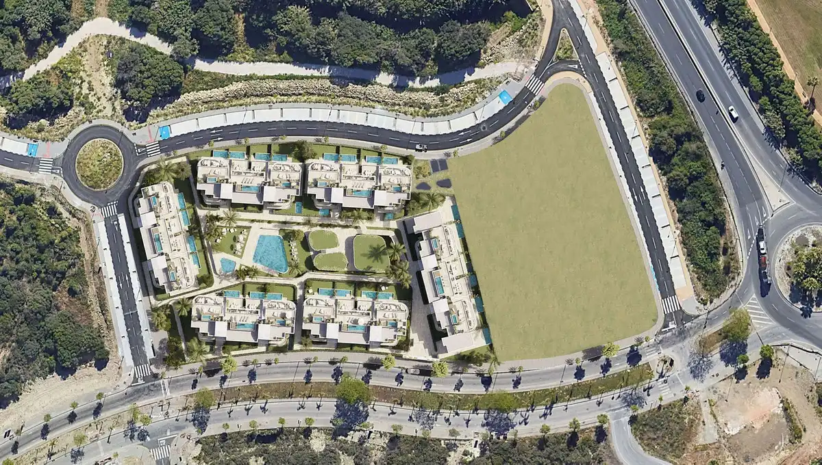 Vista exterior de Apartamento en venta en Estepona con Aire acondicionado, Terraza y Piscina comunitaria