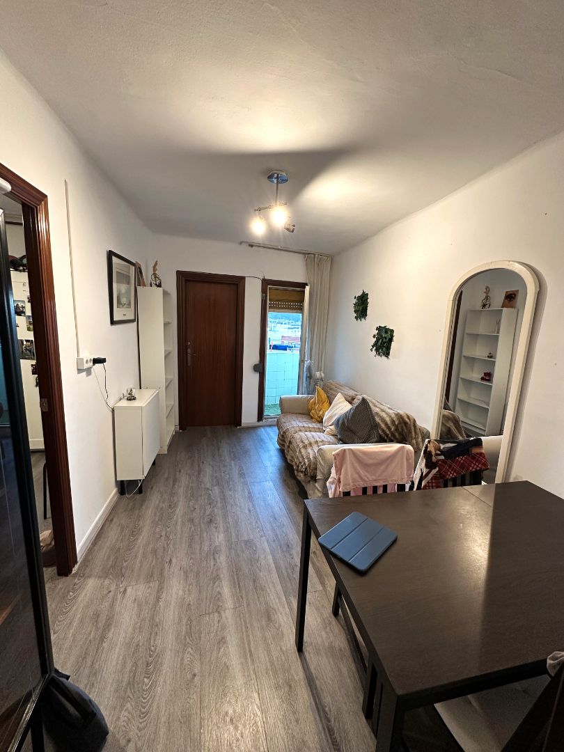 Sala d'estar de Pis en venda en Santa Coloma de Gramenet amb Aire condicionat, Moblat i Balcó