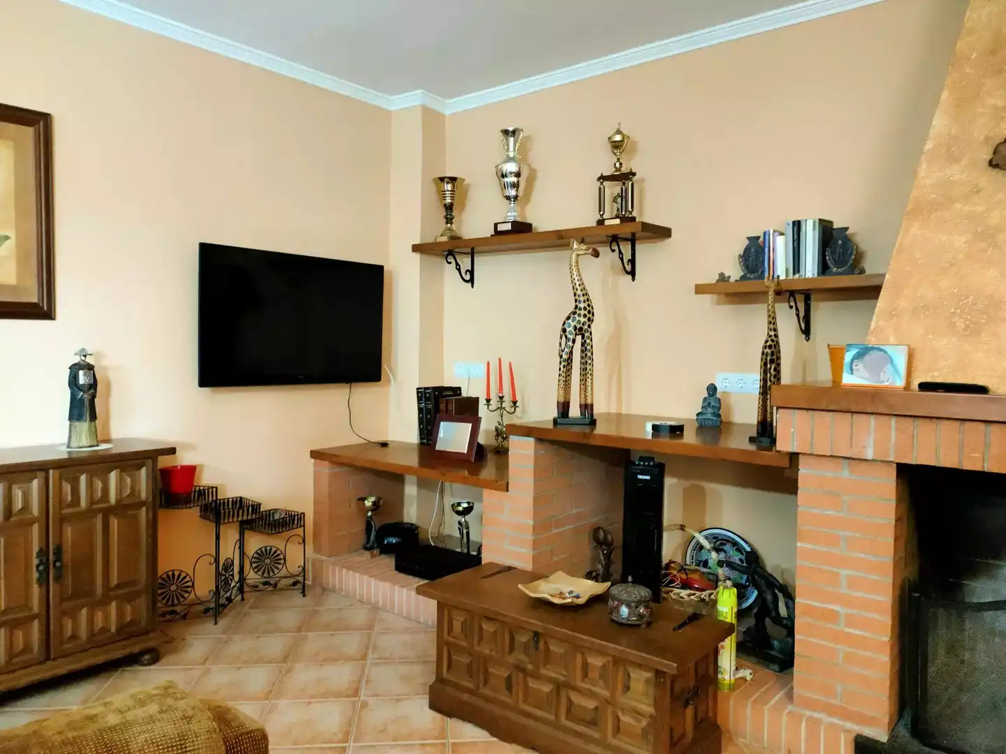 Sala de estar de Casa o chalet en venta en Riudarenes con Terraza