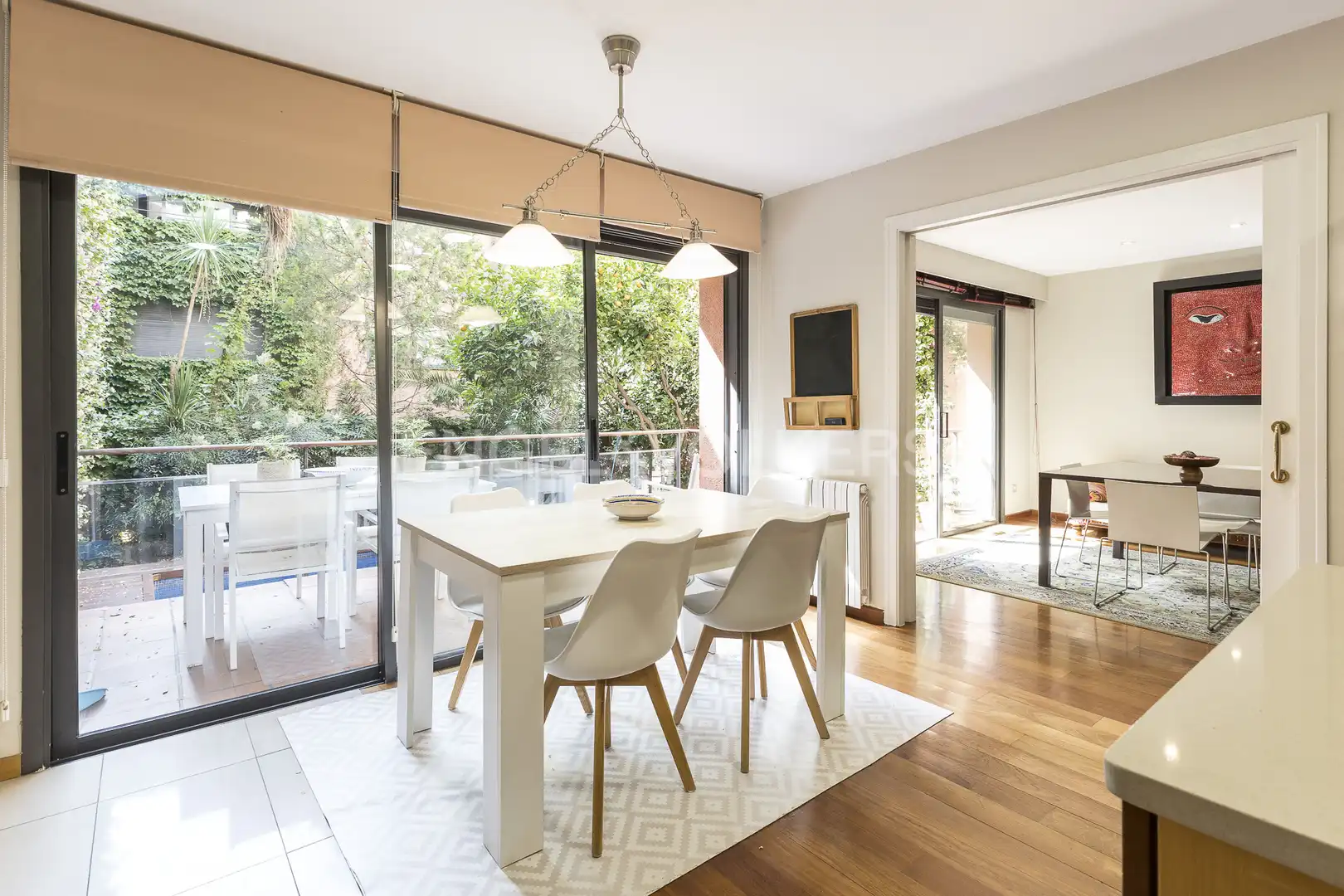 Dining room of Houses for rent in Barcelona  with Air Conditioner, Heating and Private garden