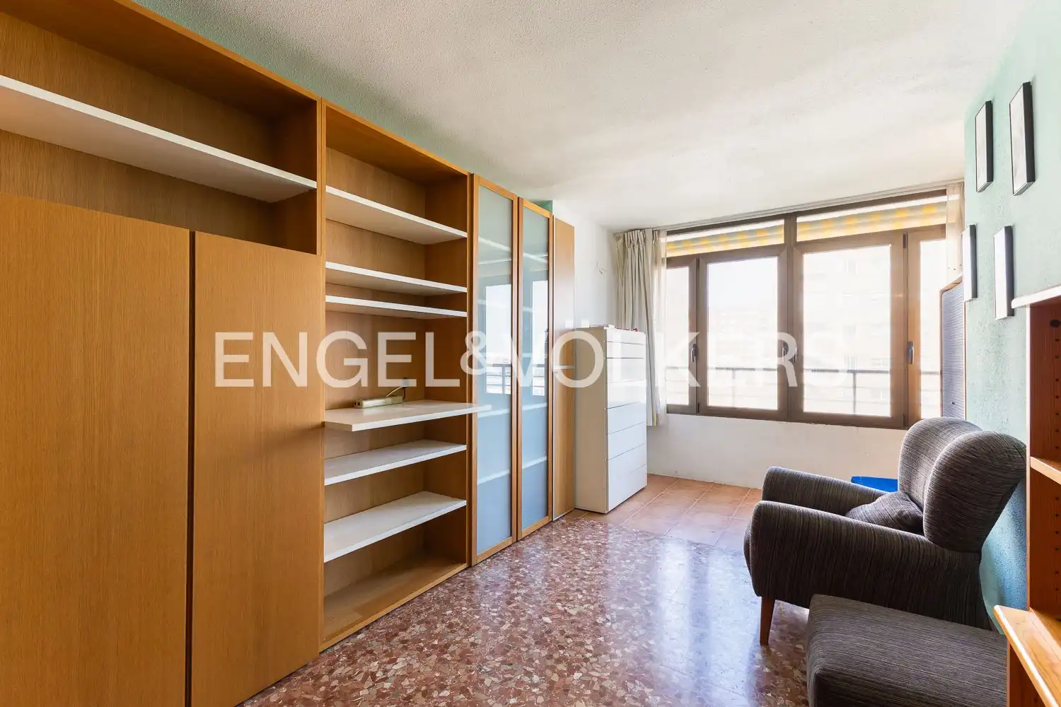 Wohnzimmer von Wohnung zur Miete in Valencia mit Klimaanlage, Heizung und Terrasse