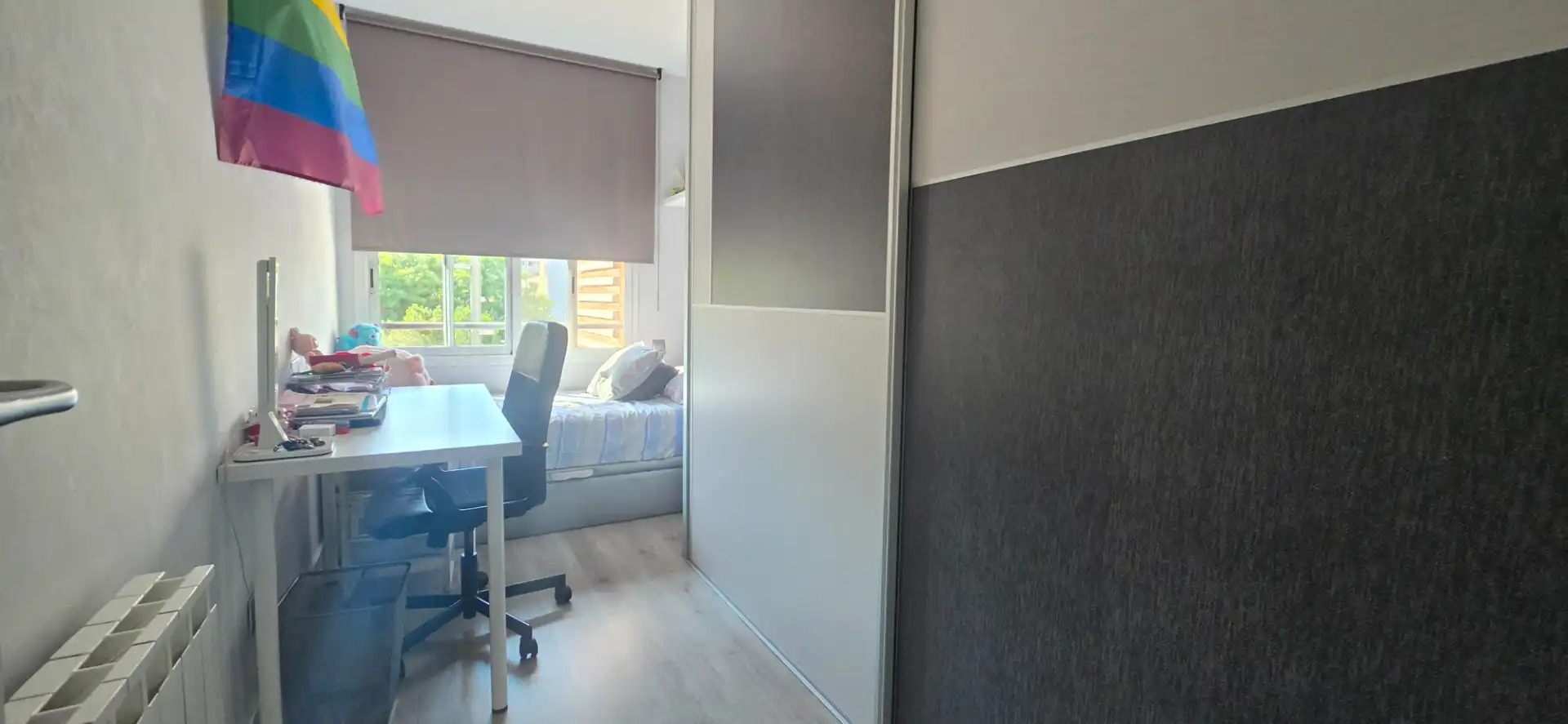 Schlafzimmer von Wohnung zum Verkauf in Sant Adrià de Besòs mit Klimaanlage, Heizung und Parkett