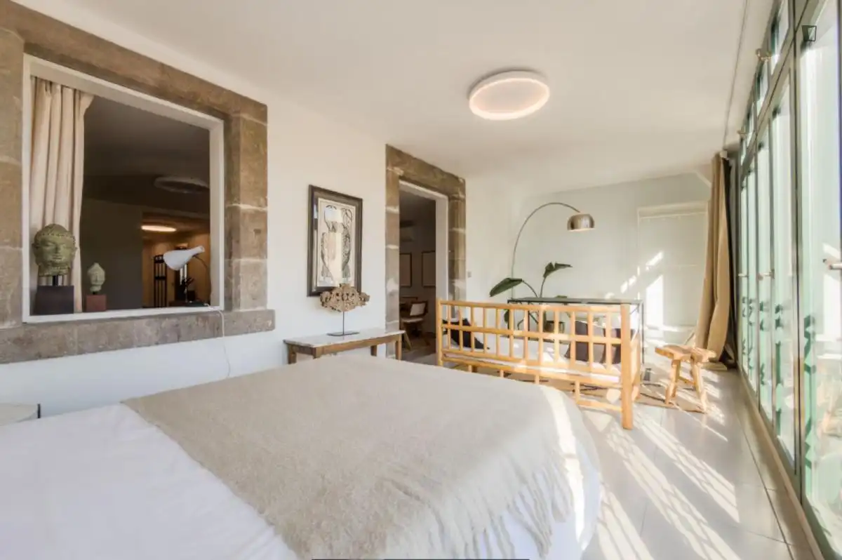 Habitación de Apartamento de alquiler en Barcelona con Aire acondicionado, Calefacción y Amueblado