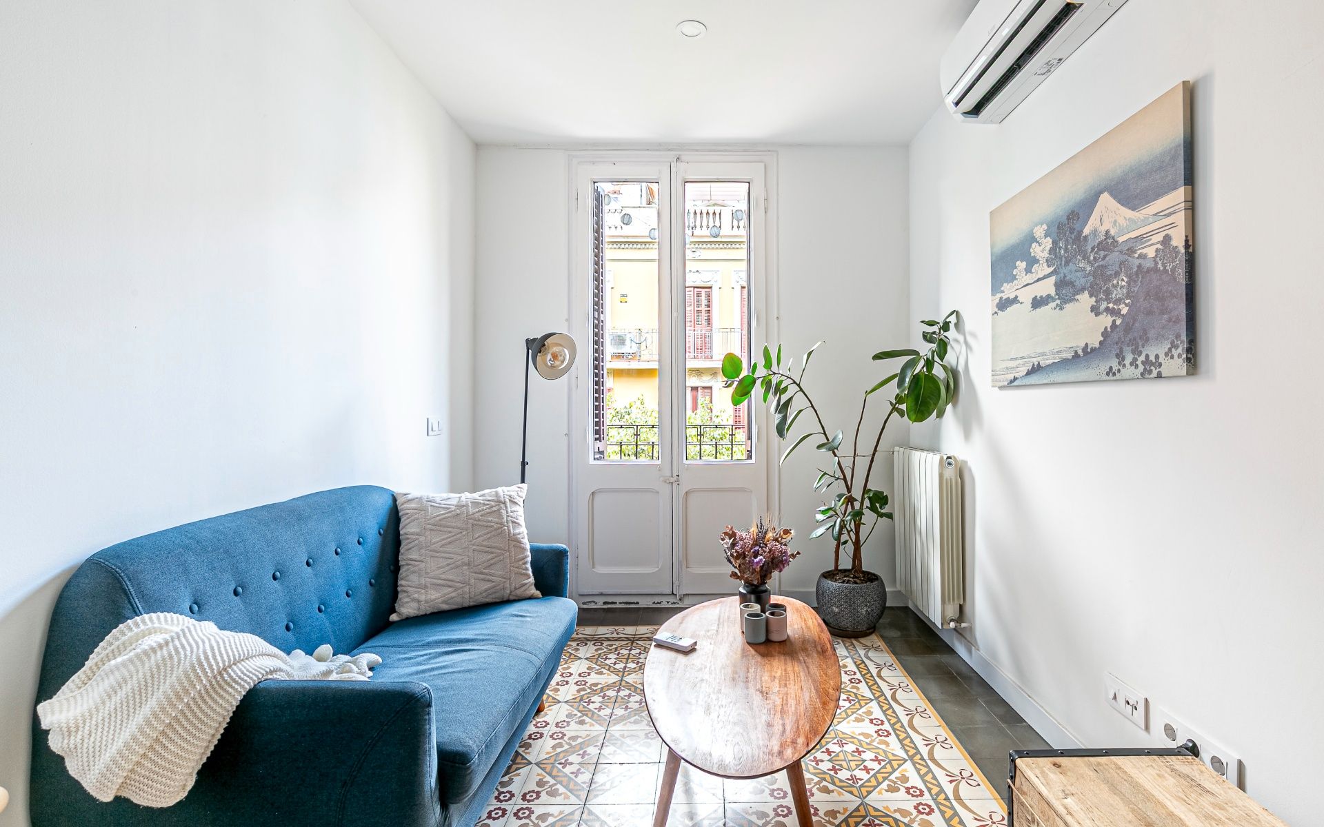 Living room of Flat for sale in  Barcelona Capital  with Air Conditioner, Heating and Furnished