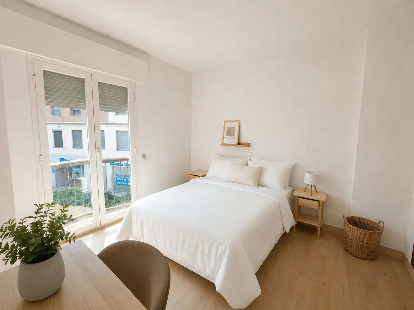 Bedroom of Flat for rent in Madrid  with Air Conditioner, Heating and Washing machine