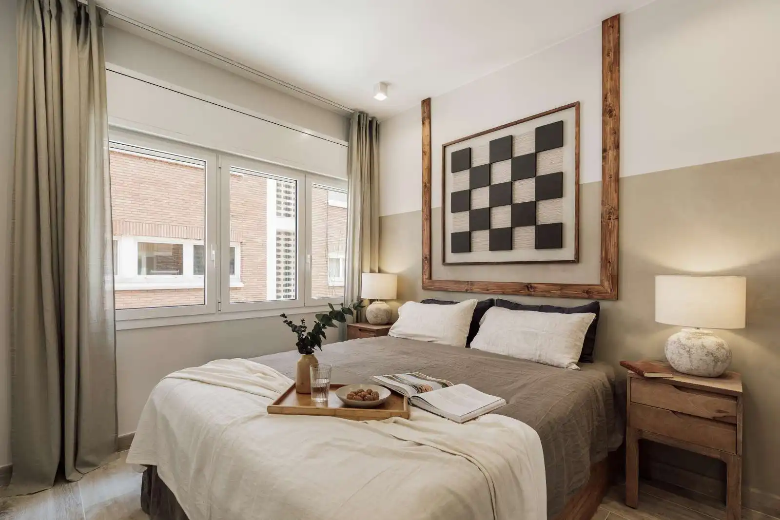 Dormitori de Apartament per a compartir en Barcelona amb Aire condicionat, Terrassa i Moblat
