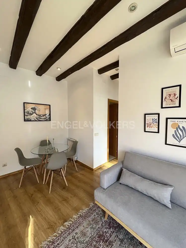 Sala d'estar de Àtic de lloguer en Madrid amb Aire condicionat, Calefacció i Terrassa