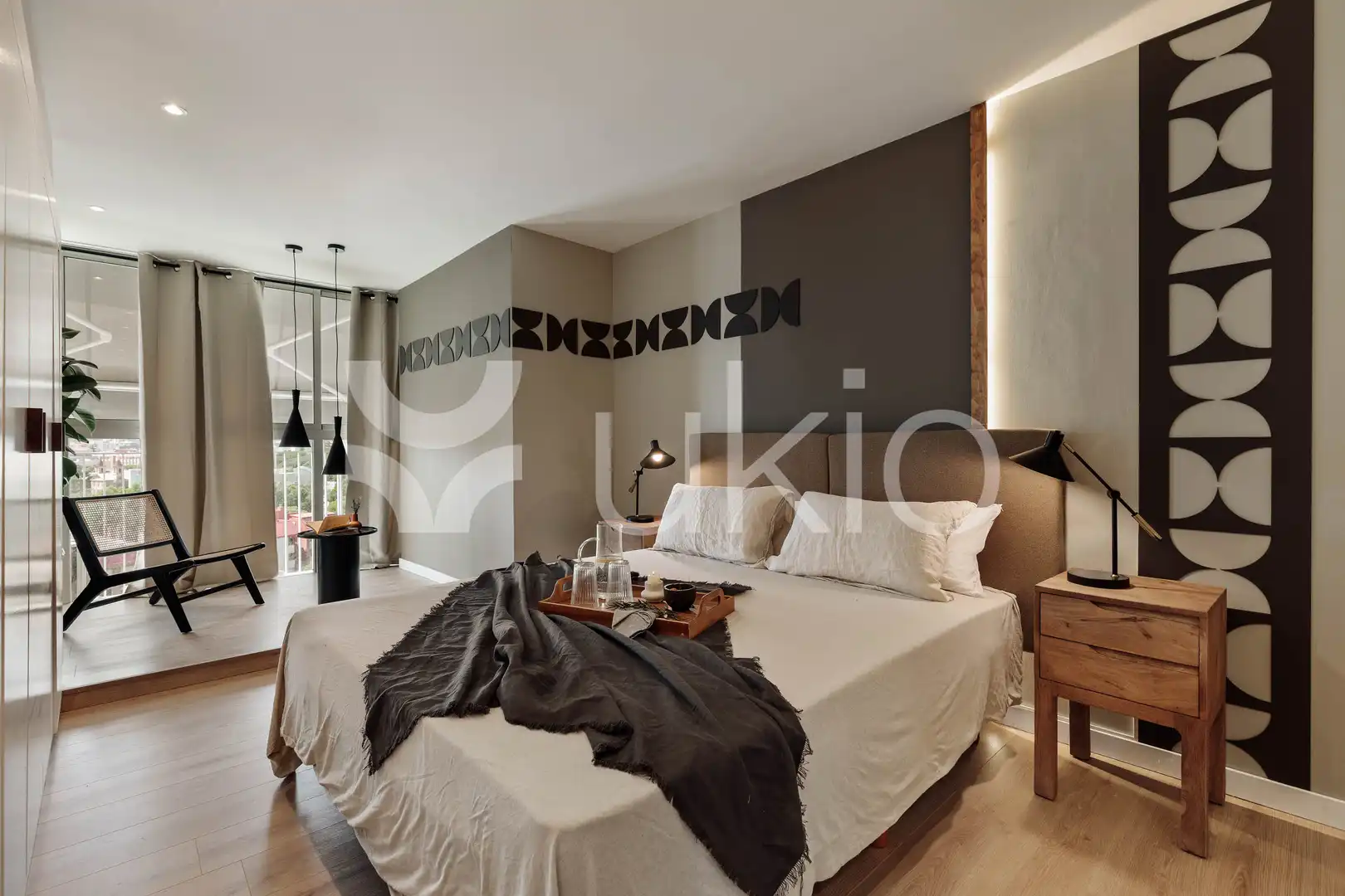 Dormitori de Apartament de lloguer en Barcelona amb Aire condicionat, Calefacció i Terrassa