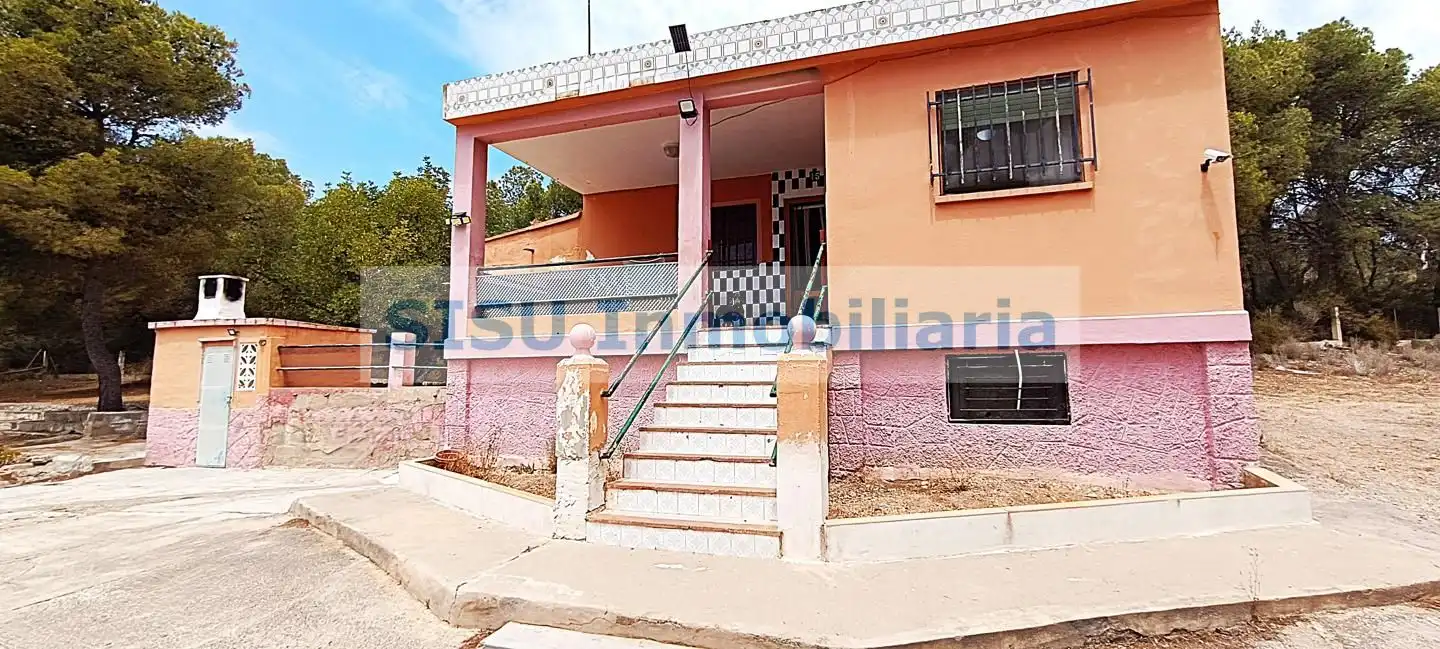 Vista exterior de Finca rústica en venda en Llíria amb Jardí privat, Terrassa i Piscina