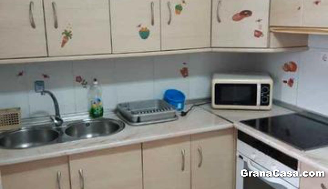 Kitchen of Flat to rent in  Granada Capital  with Air Conditioner, Heating and Furnished