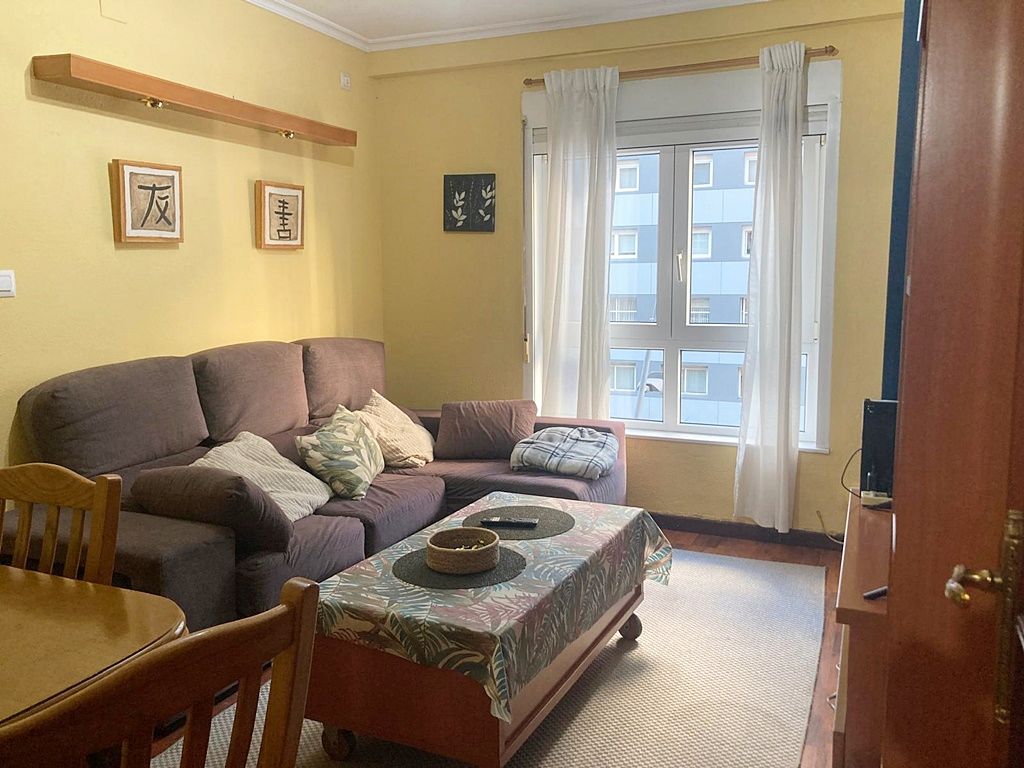Sala d'estar de Pis en venda en A Coruña Capital  amb Calefacció, Moblat i Forn