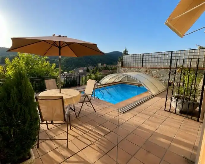 Terraza de Casa o chalet en venta en Sant Pau de Segúries con Aire acondicionado, Jardín privado y Terraza