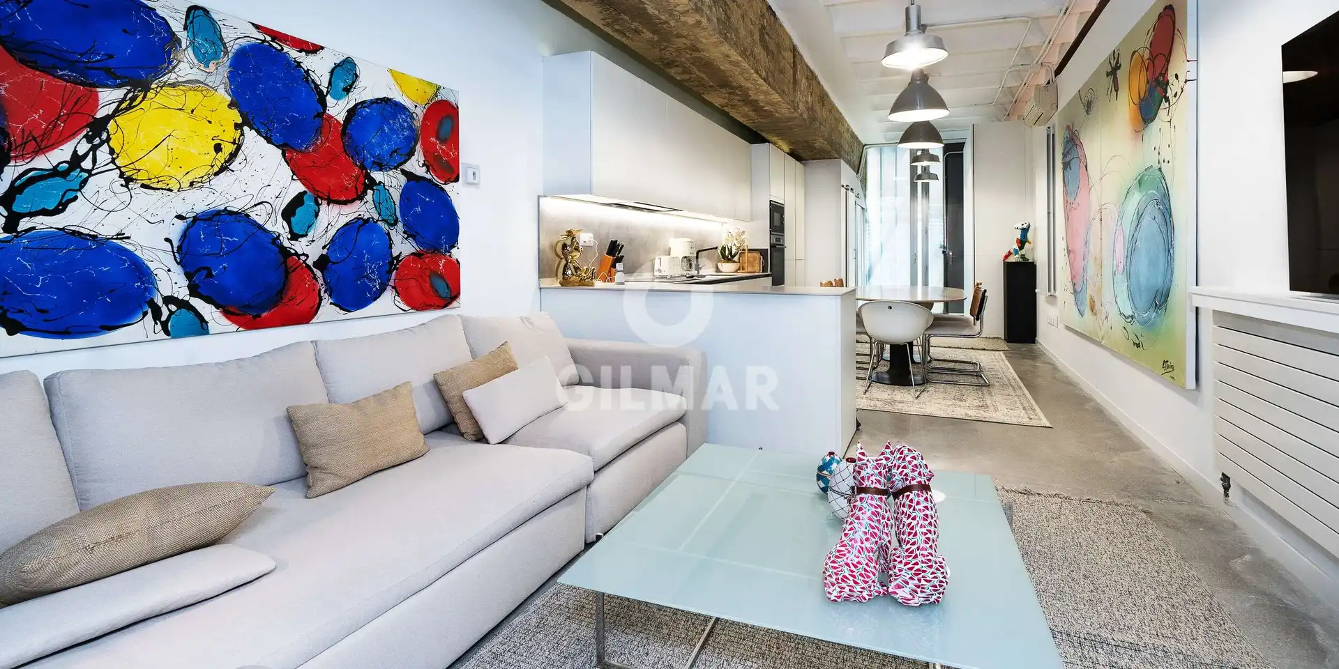 Wohnzimmer von Wohnung zum Verkauf in Madrid mit Heizung und Privatgarten