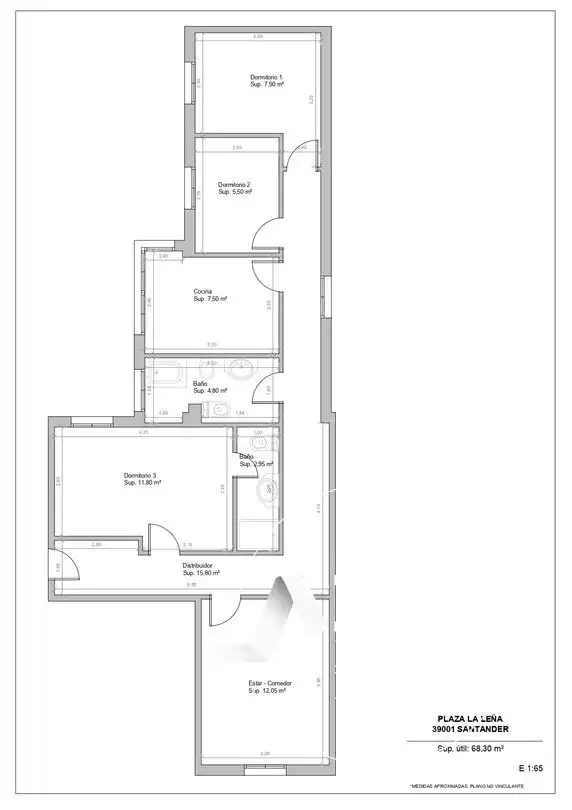 Flat for sale in Santander  with Heating and Furnished