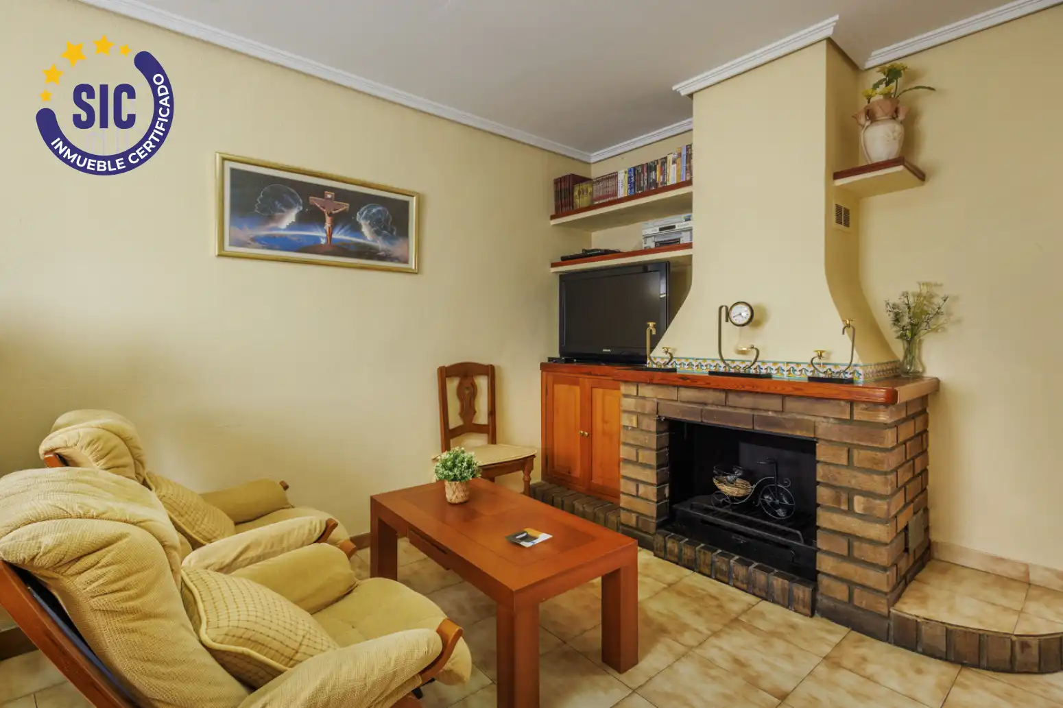 Sala de estar de Casa adosada en venta en Carlet con Terraza y Balcón