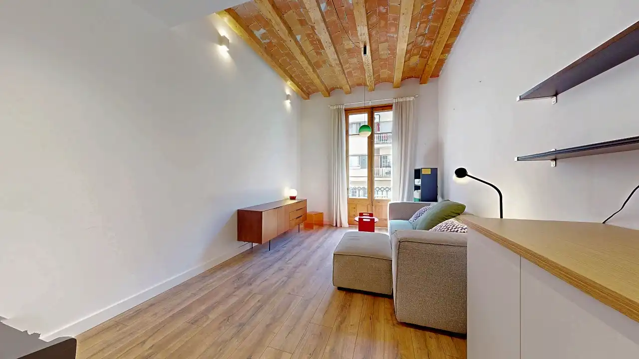 Sala de estar de Piso en venta en Barcelona con Aire acondicionado, Calefacción y Balcón