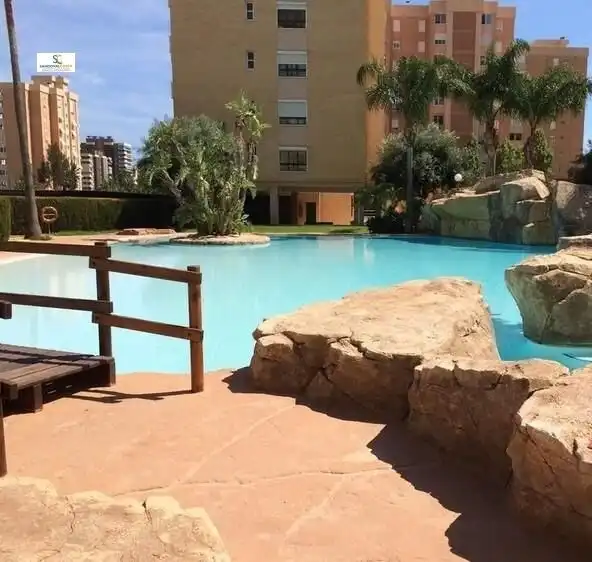 Piscina de Piso de alquiler en Alicante / Alacant con Parquet y Piscina comunitaria