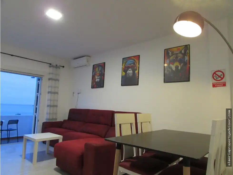 Sala d'estar de Apartament de lloguer en Mojácar amb Aire condicionat, Calefacció i Terrassa