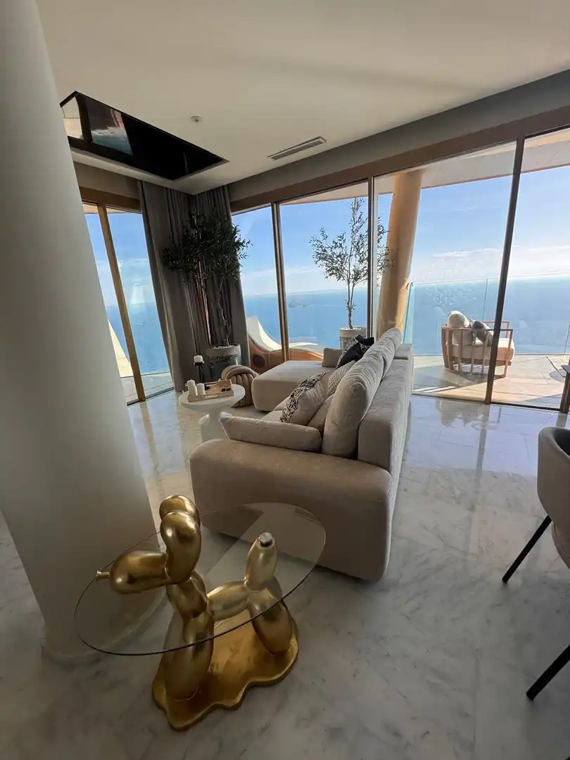 Sala d'estar de Àtic de lloguer en Benidorm amb Aire condicionat, Calefacció i Terrassa