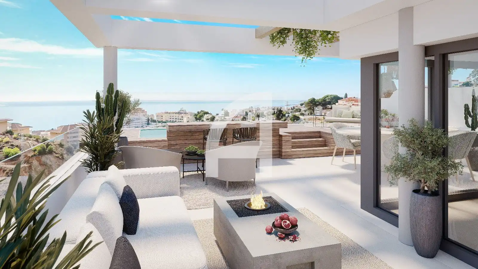 Terraza de Casa adosada en venta en Fuengirola con Aire acondicionado, Calefacción y Jardín privado