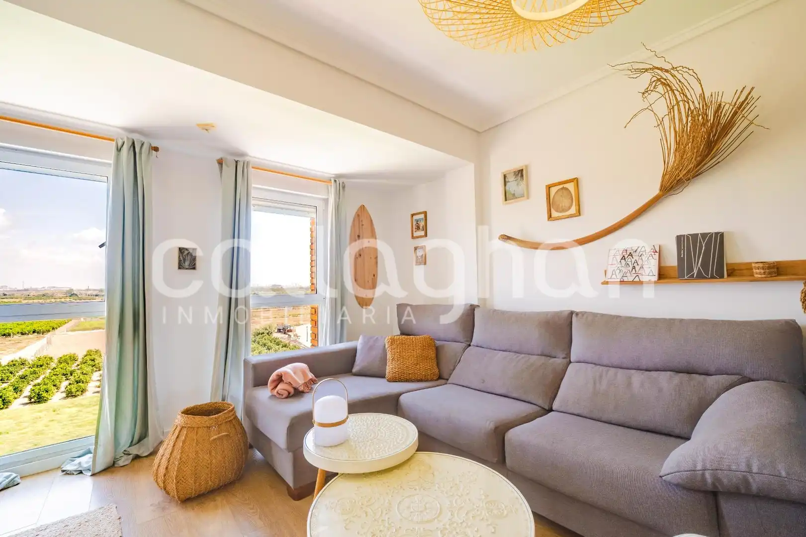 Sala de estar de Piso en venta en Albuixech con Terraza, Amueblado y Balcón