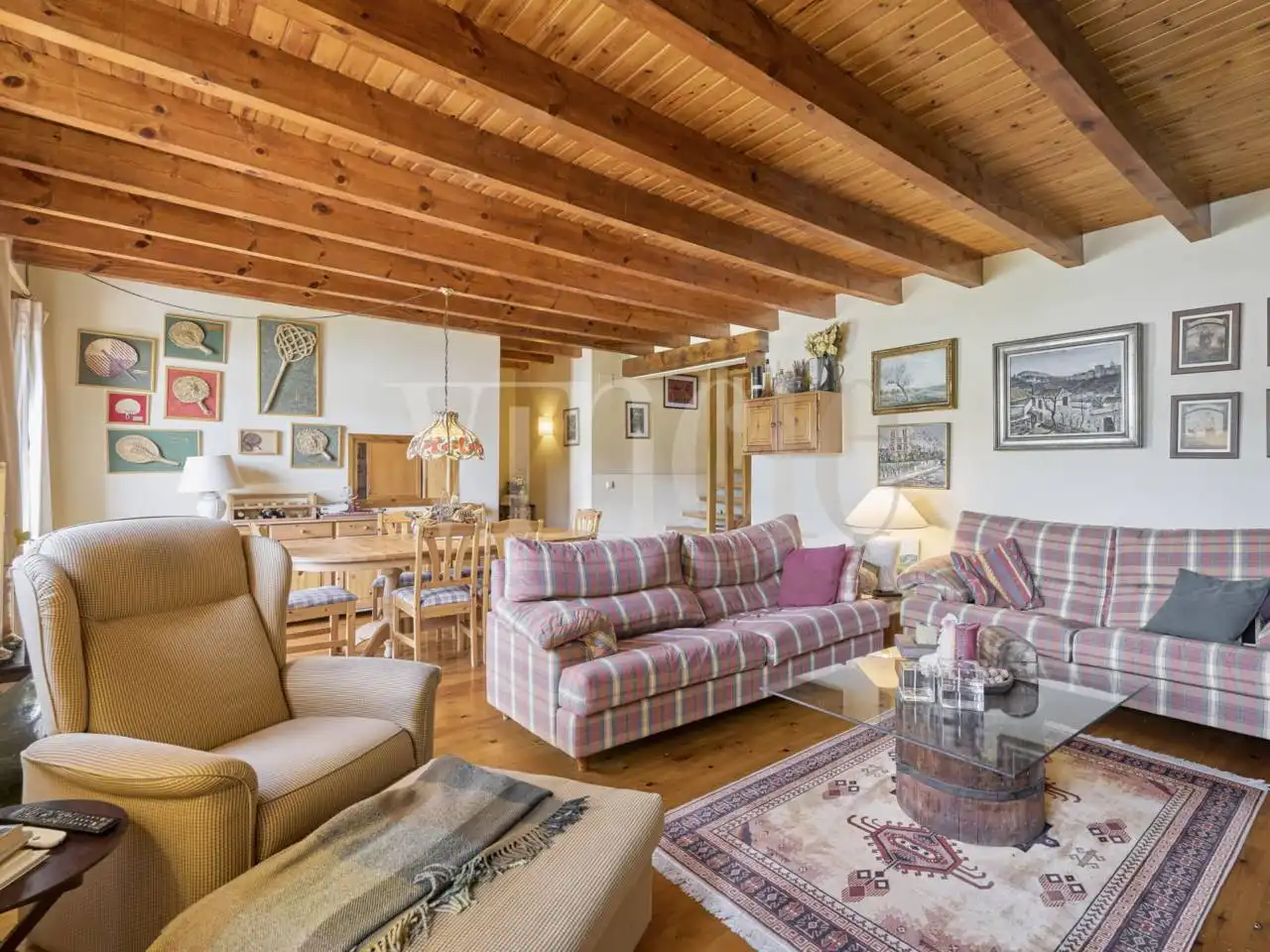 Living room of Houses for sale in Puigcerdà  with Heating, Private garden and Parquet flooring