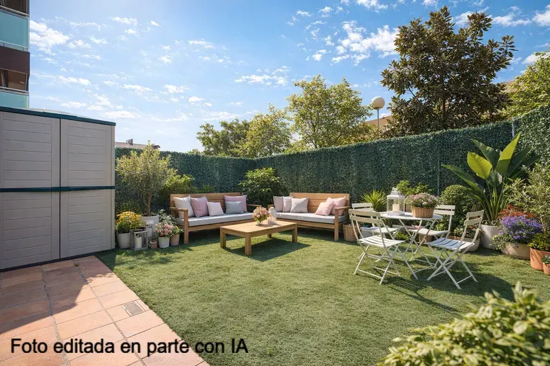 Garten von Wohnung zum verkauf in  Pamplona / Iruña mit Heizung, Privatgarten und Abstellraum