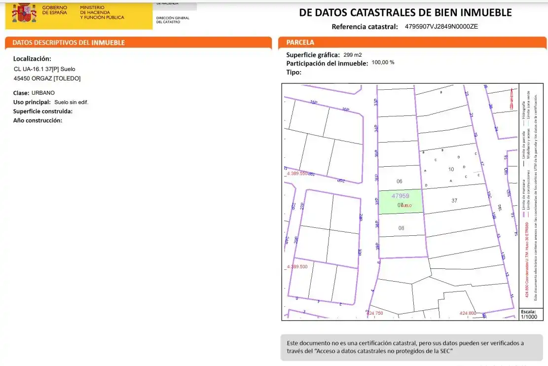 Terreny residencial en venda a Orgaz, imagen 14