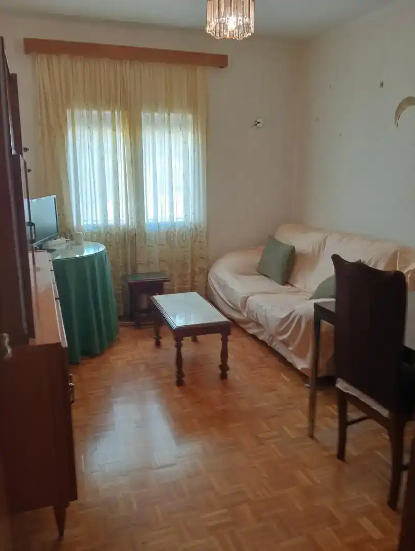Sala d'estar de Pis per a compartir en Jaca amb Parquet, Moblat i Forn