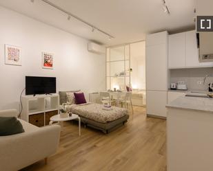 Living room of Flat to rent in  Madrid Capital  with Air Conditioner, Heating and Furnished