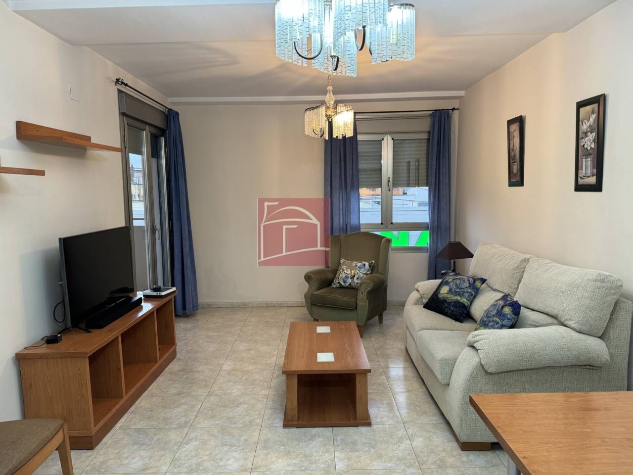 Living room of Apartment for sale in Villanueva de la Serena  with Air Conditioner, Furnished and Balcony