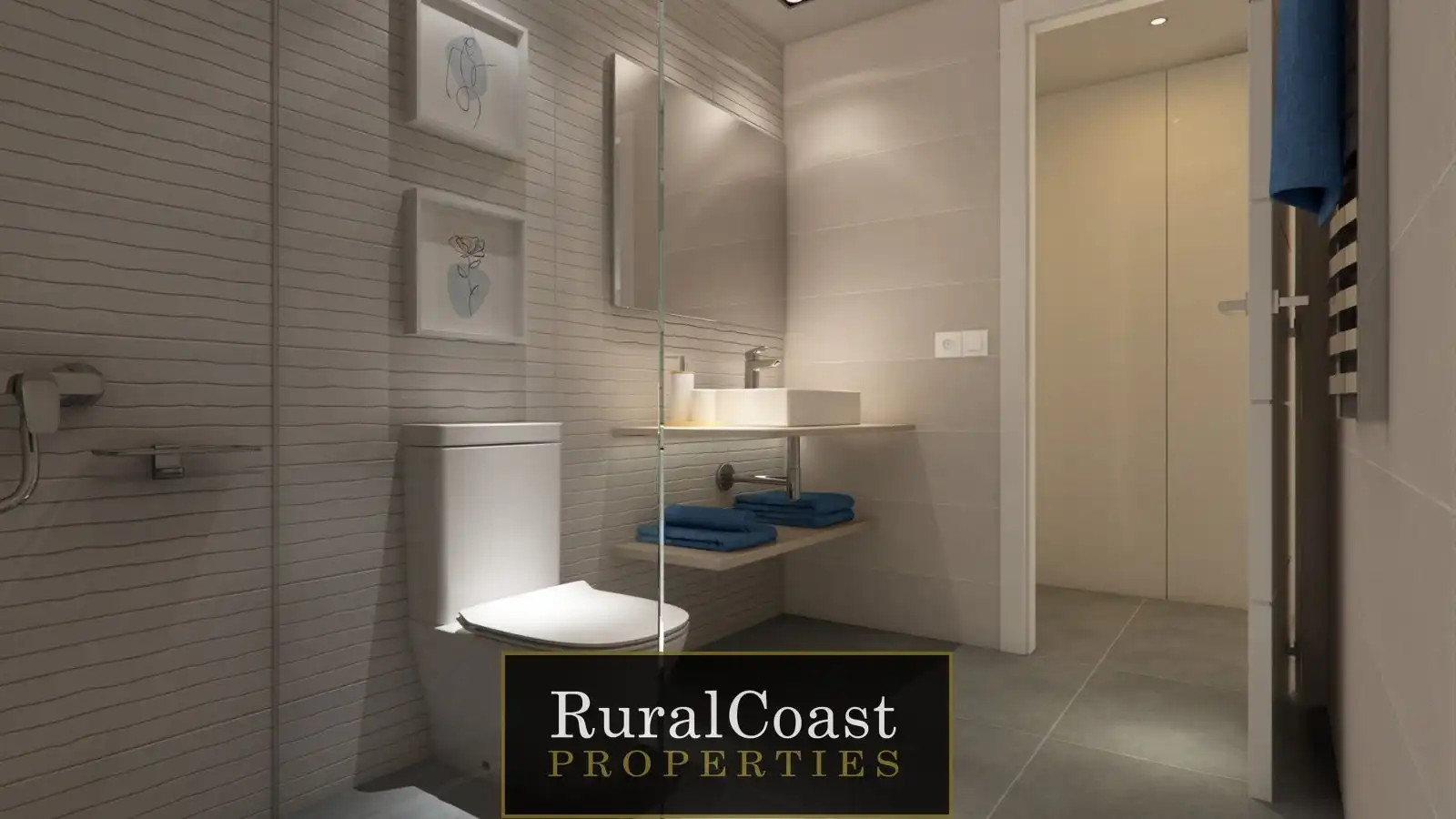 Badezimmer von Maisonette zum Verkauf in Finestrat mit Klimaanlage, Heizung und Terrasse