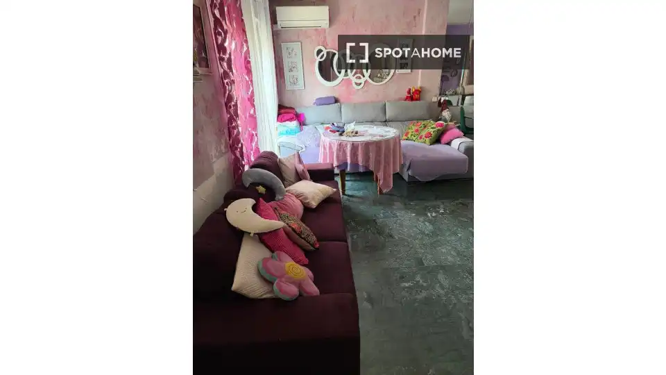 Living room of Flat for share in Leganés  with Air Conditioner, Heating and Furnished