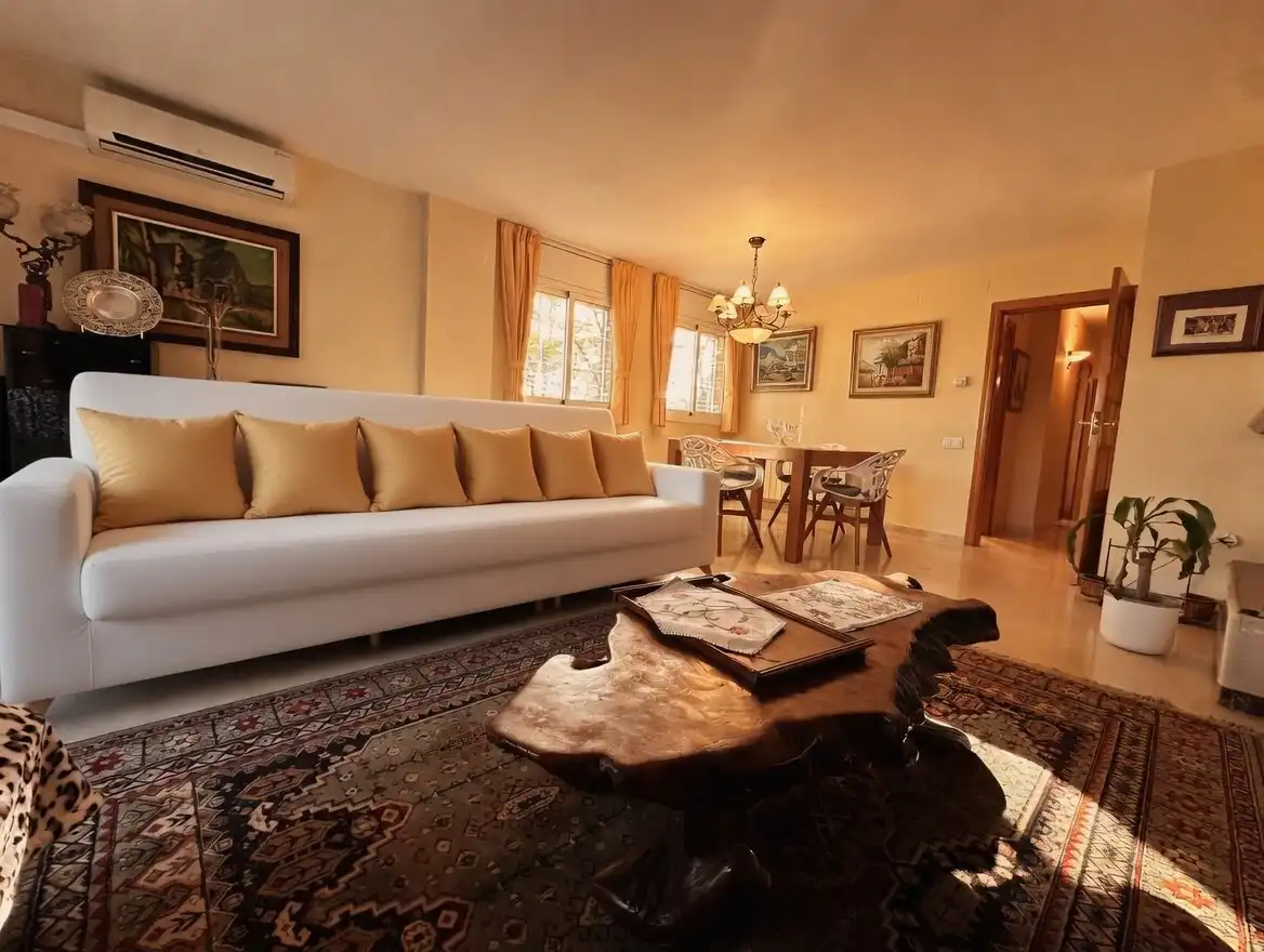 Sala de estar de Casa adosada en venta en Sant Joan Despí con Aire acondicionado, Calefacción y Jardín privado