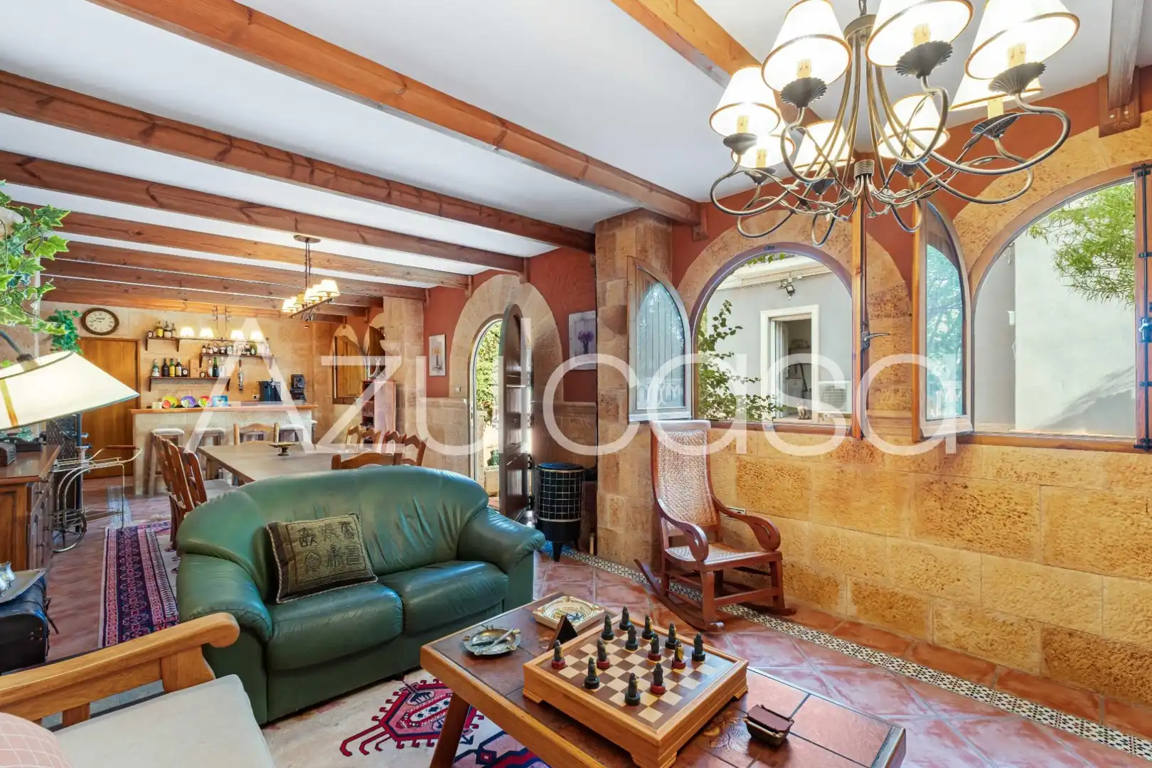 Sala d'estar de Casa o xalet en venda en Alicante / Alacant amb Aire condicionat, Jardí privat i Terrassa