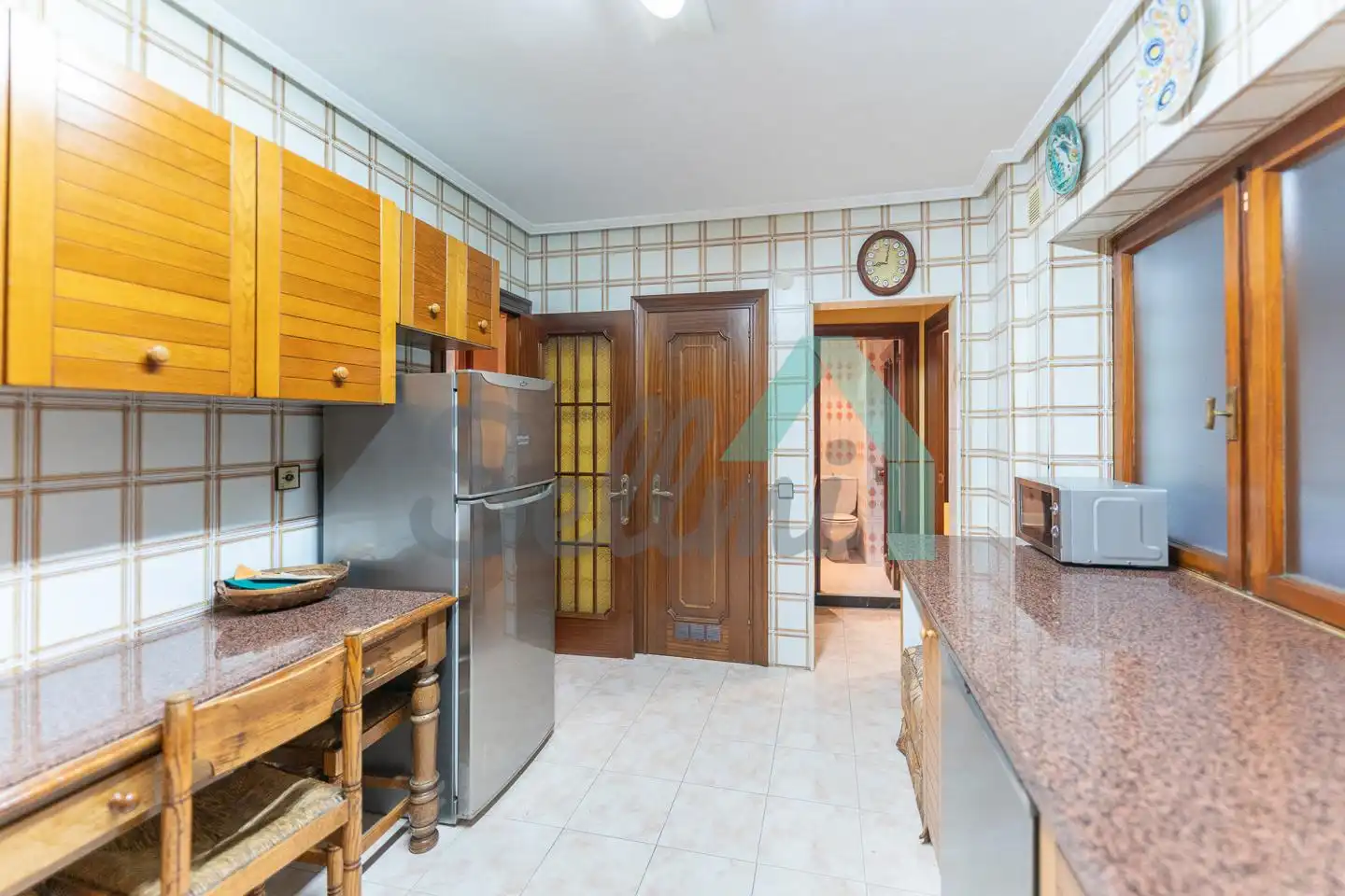Kitchen of Flat for sale in Oviedo   with Heating, Parquet flooring and Terrace