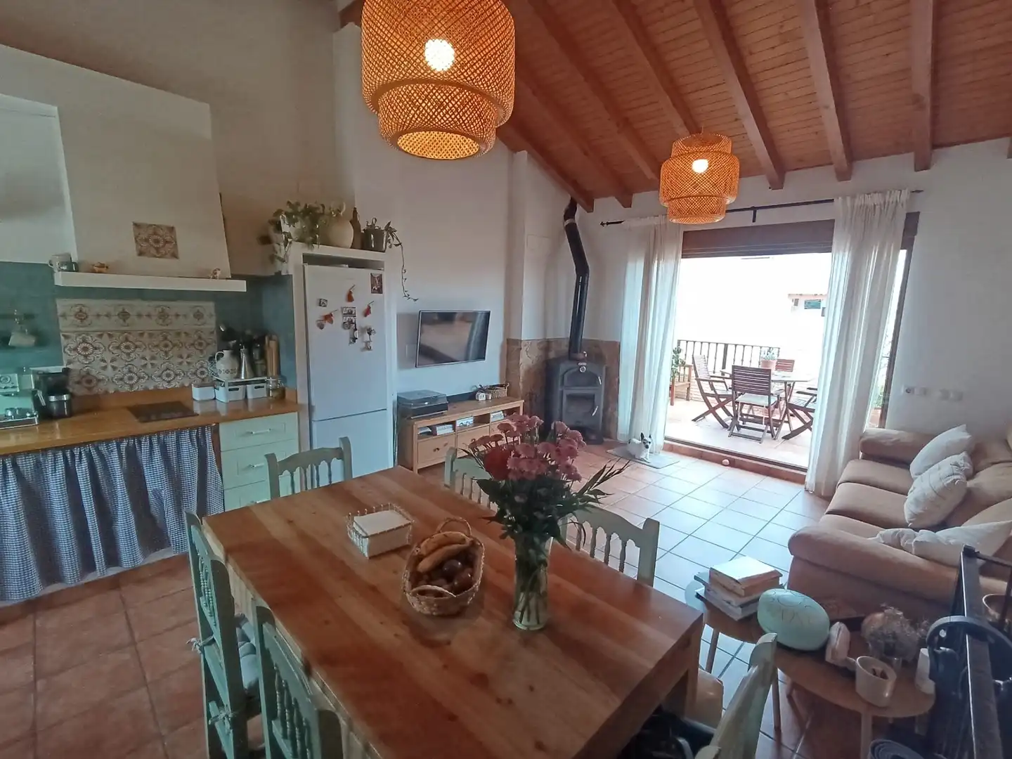 Esszimmer von Haus oder Chalet zum Verkauf in Relleu mit Terrasse