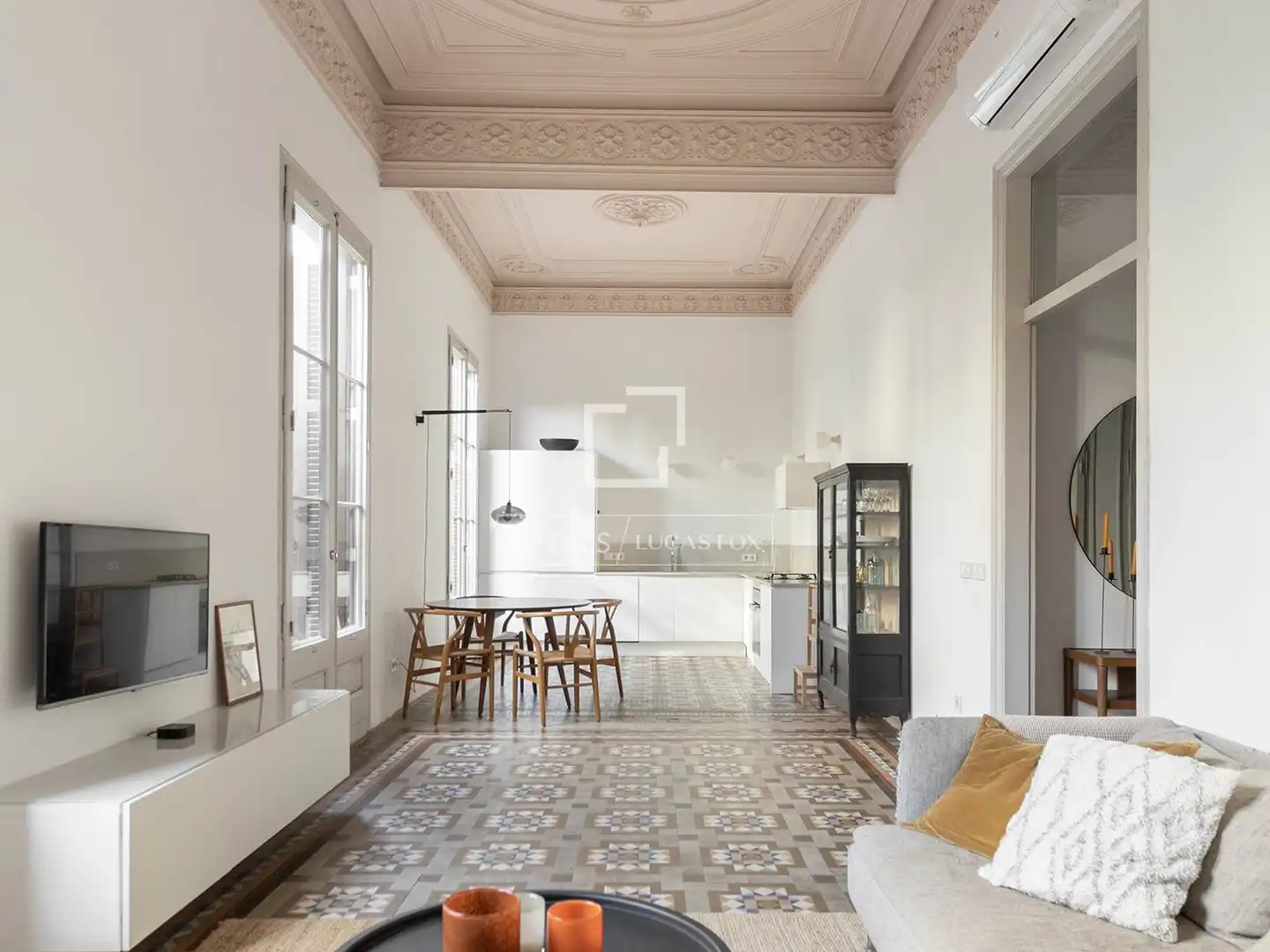 Sala de estar de Piso en venta en Barcelona con Aire acondicionado, Calefacción y Amueblado