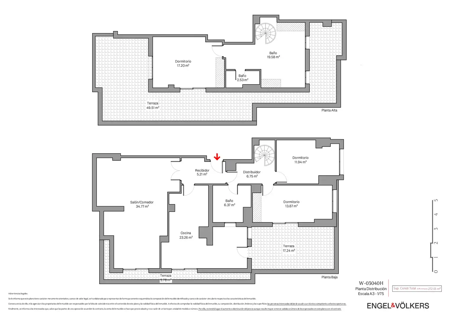 Attic for sale in Madrid  with Air Conditioner, Heating and Private garden