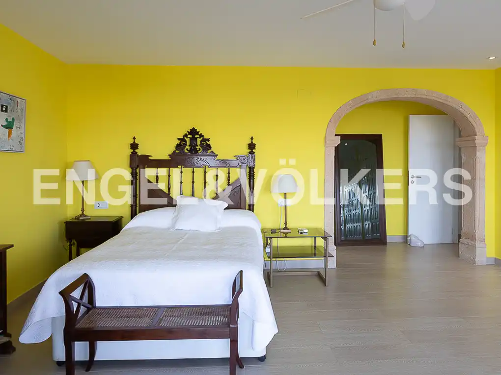 Schlafzimmer von Haus oder Chalet zur Miete in Jávea / Xàbia mit Klimaanlage, Heizung und Privatgarten