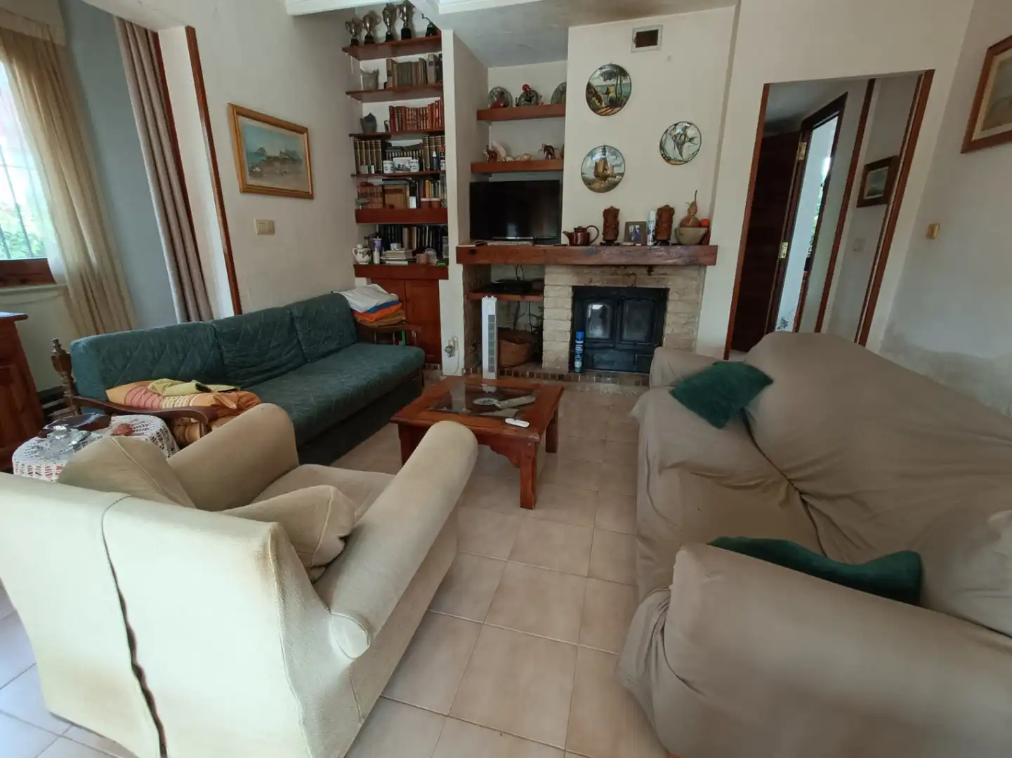 Sala d'estar de Casa o xalet en venda en Dénia amb Calefacció, Jardí privat i Terrassa