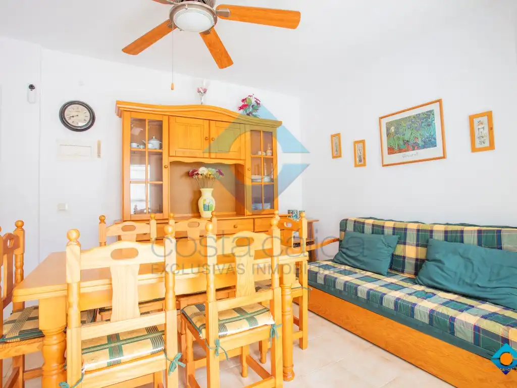 Menjador de Apartament en venda en Mazarrón amb Aire condicionat, Jardí privat i Terrassa