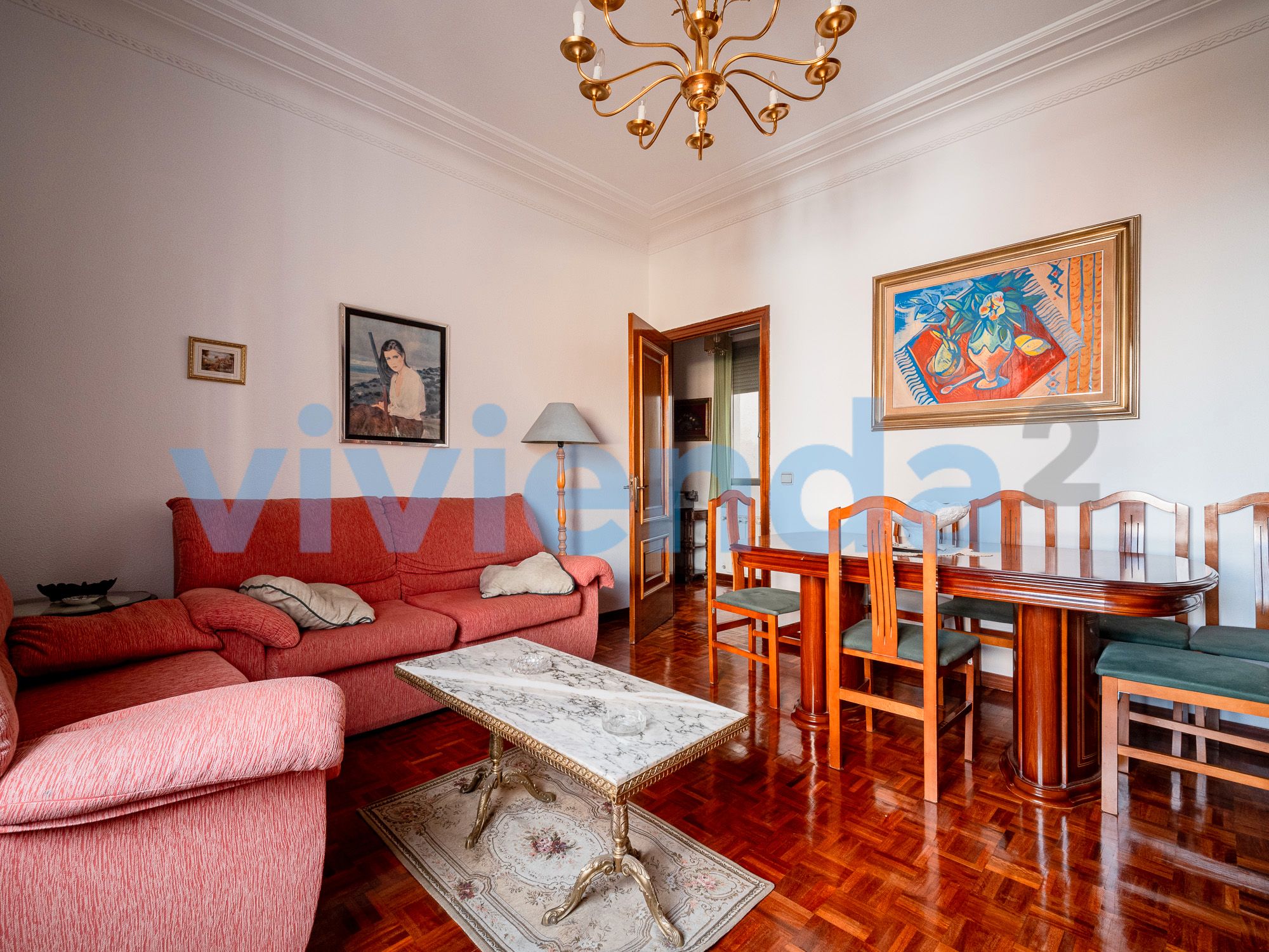 Living room of Flat for sale in  Madrid Capital  with Heating and Furnished