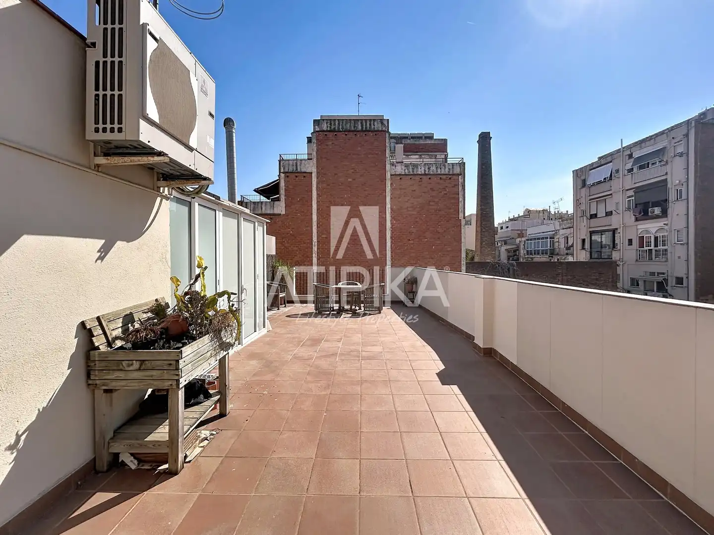 Terrace of Attic for rent in Barcelona  with Air Conditioner, Parquet flooring and Terrace