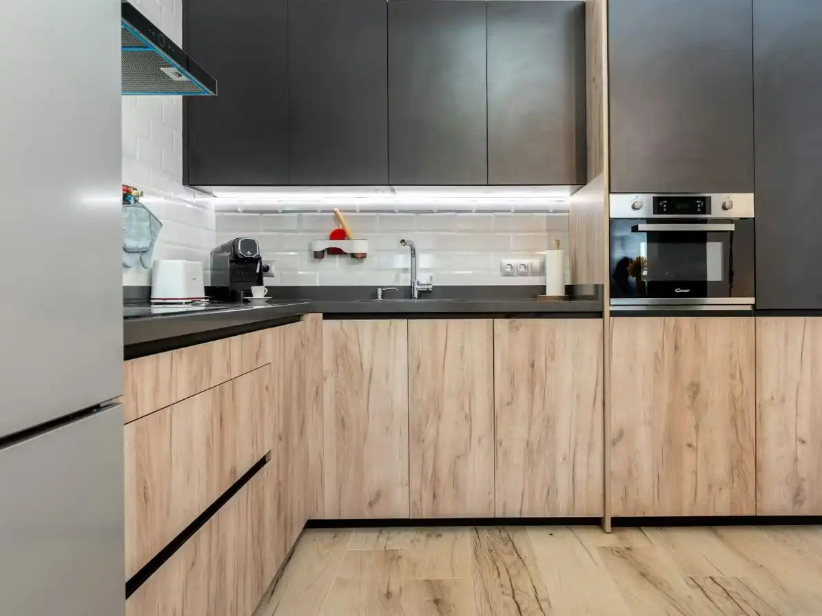 Cocina de Estudio de alquiler en Málaga con Aire acondicionado, Calefacción y Parquet
