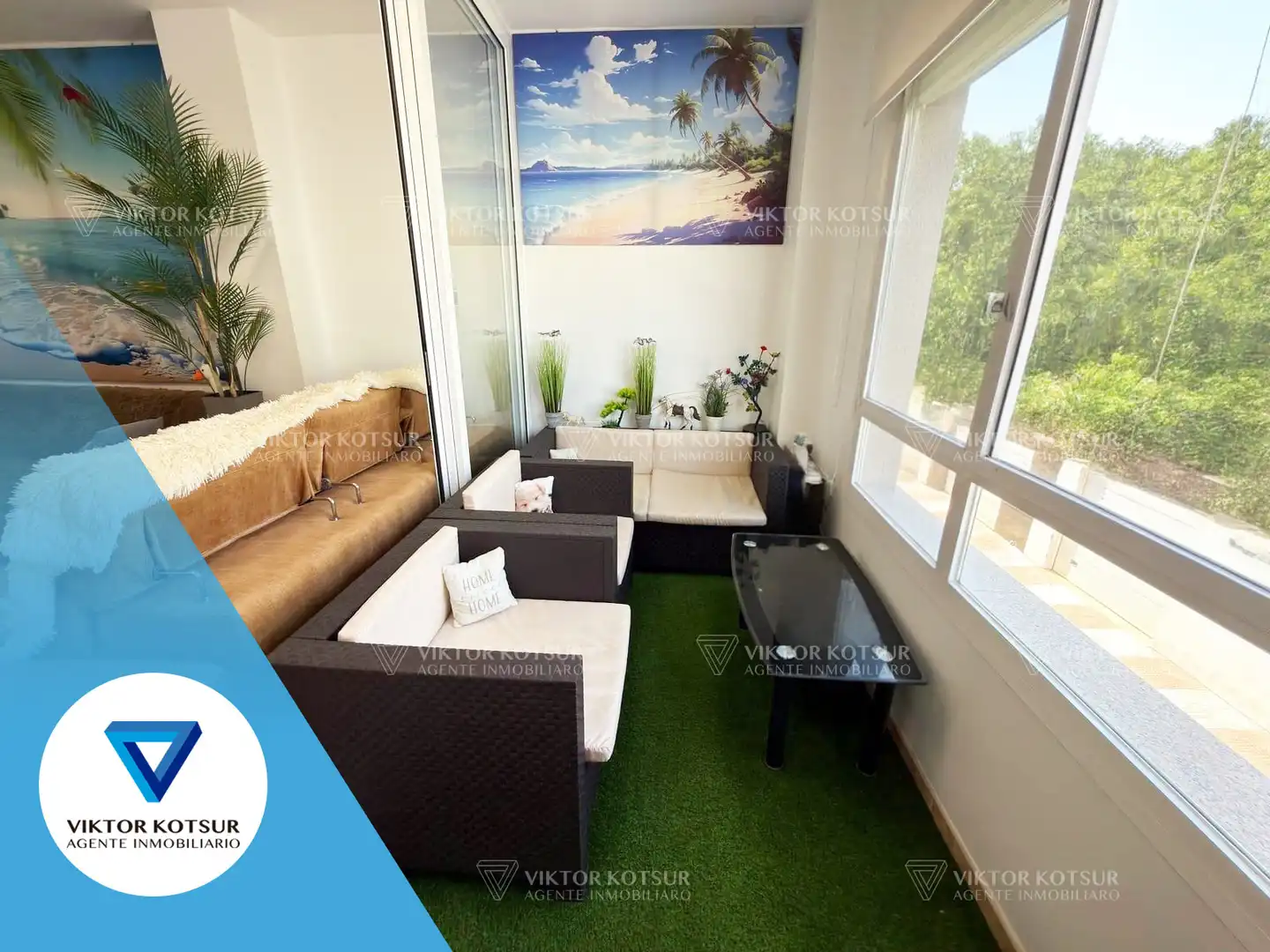 Terrasse von Wohnung zum Verkauf in Roquetas de Mar mit Klimaanlage, Terrasse und Möbliert