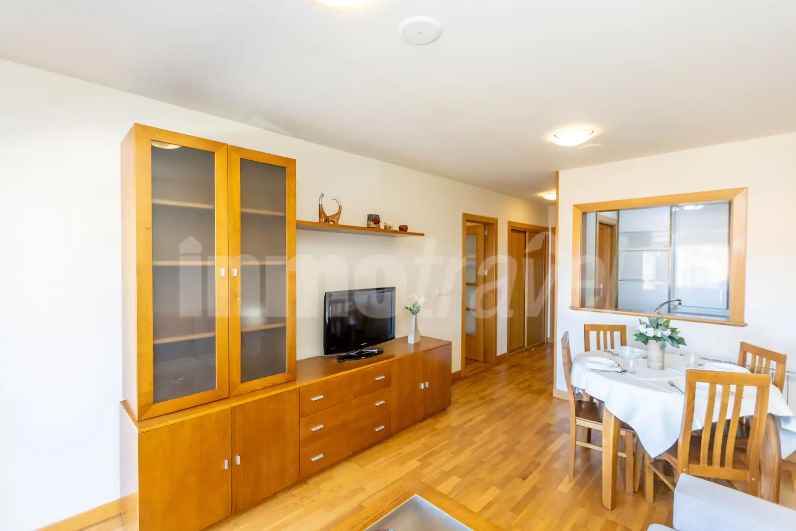 Sala d'estar de Apartament en venda en Sanxenxo amb Calefacció, Parquet i Terrassa