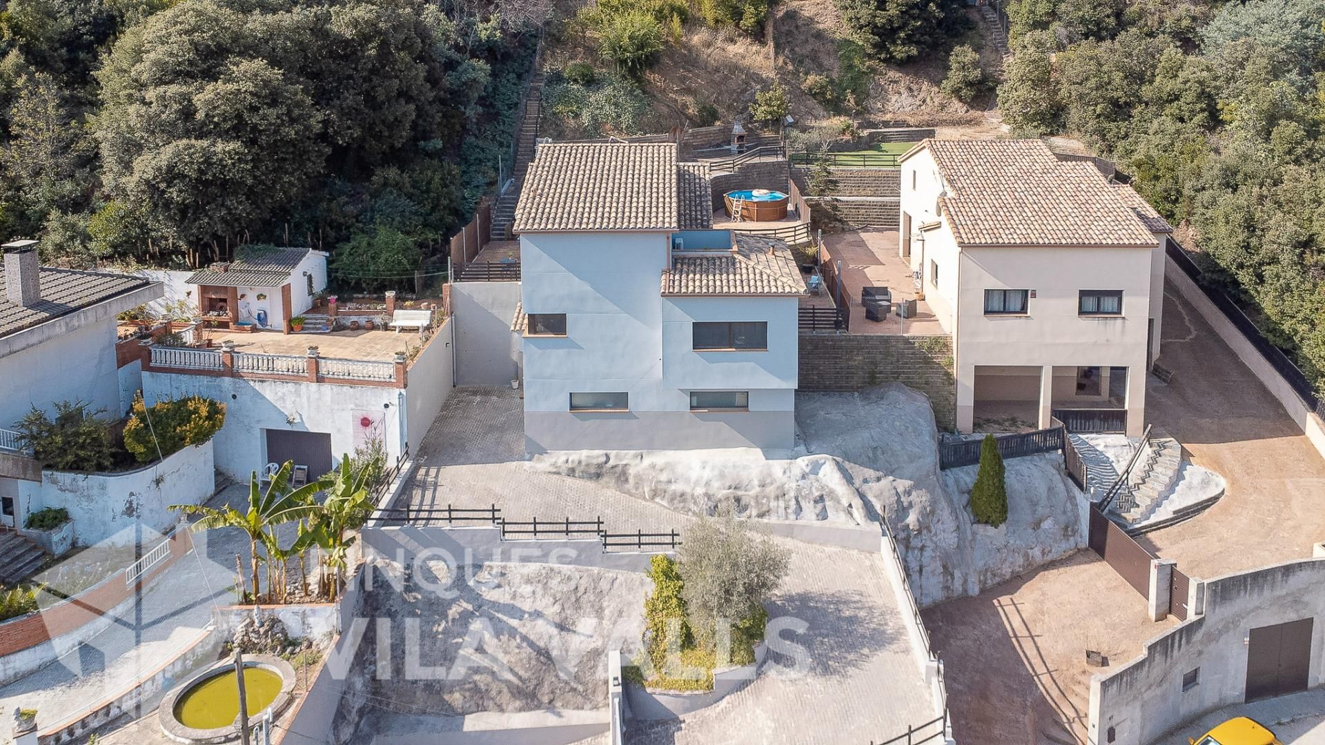 Exterior view of House or chalet for sale in Bigues i Riells del Fai  with Air Conditioner, Heating and Private garden